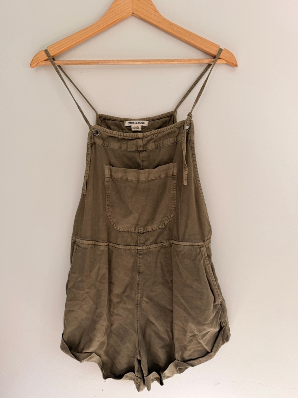 Billabong Olive Romper with Front Pocket